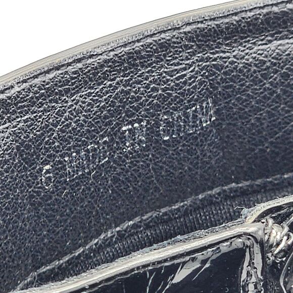 Public Desire Zipper Faux Patent Black Booties Size 8 - Picture 9 of 10